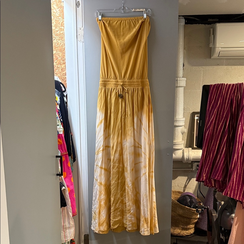 Gypsy 05 brand Elegant Yellow Strapless Dress